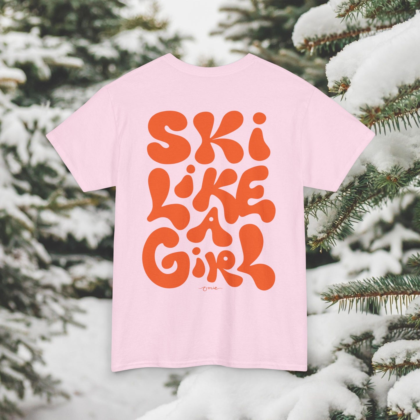 'Ski Like A Girl' Classic Cotton Tee