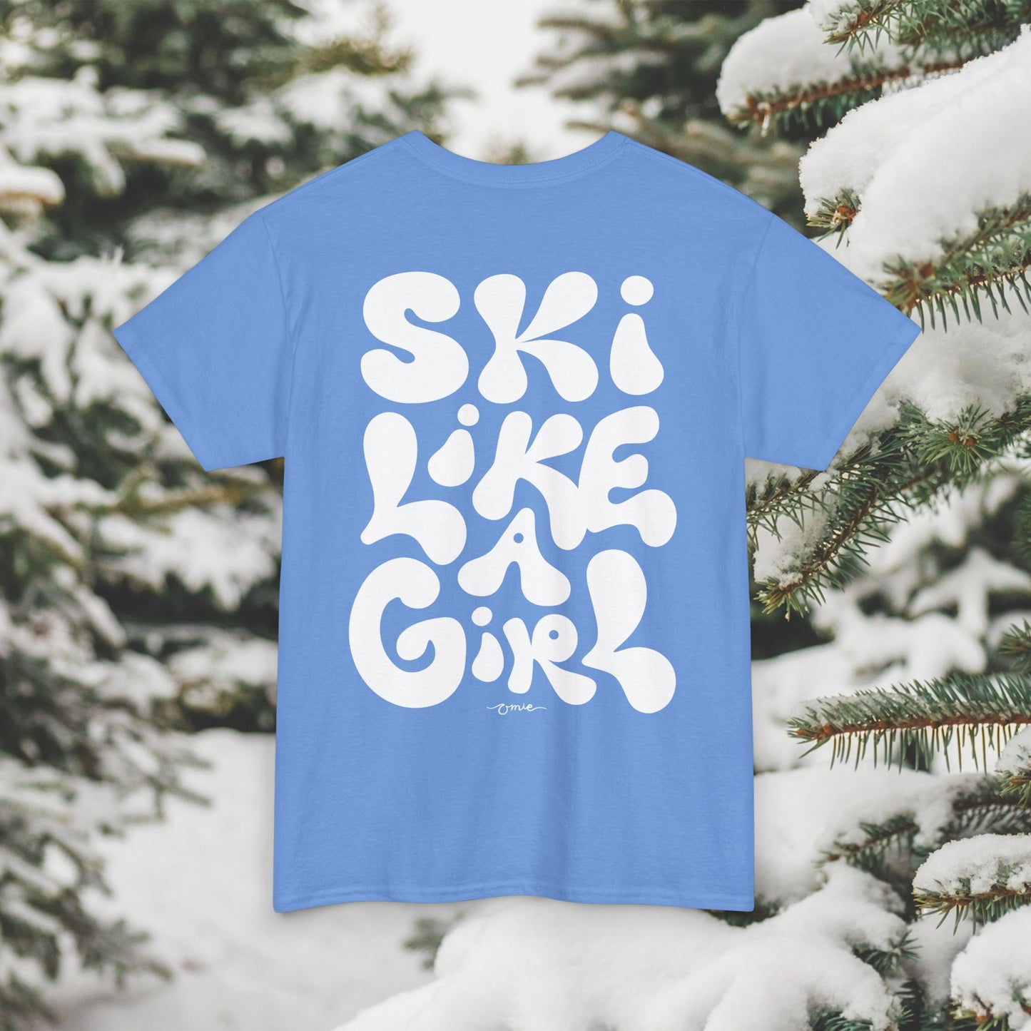 'Ski Like A Girl' Classic Cotton Tee
