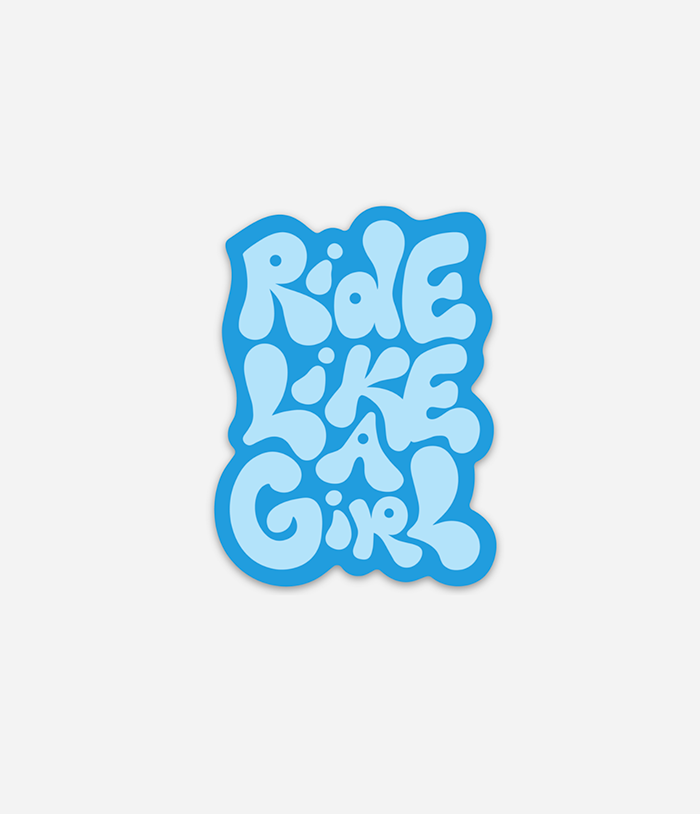 'Ride Like A Girl' Weatherproof Sticker