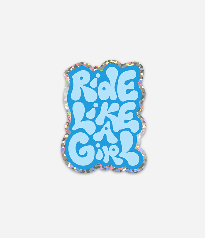 'Ride Like A Girl' Weatherproof Sticker