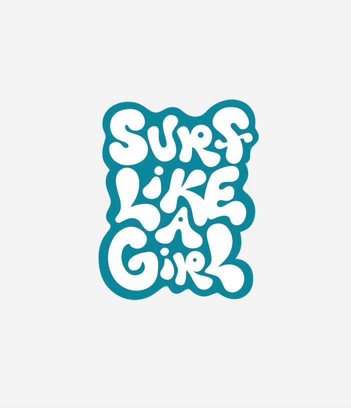 'Surf Like A Girl' Weatherproof Sticker