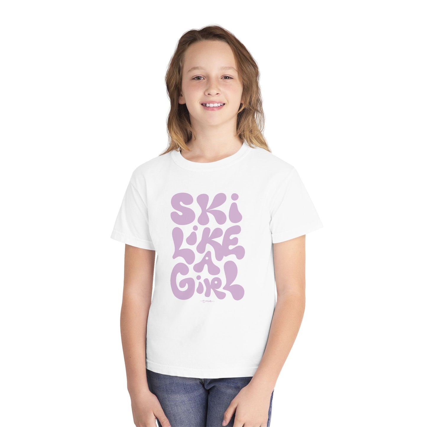 'Ski Like a Girl' Youth Cotton T-Shirt
