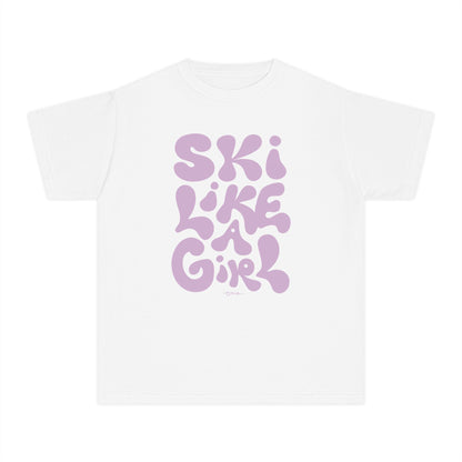 'Ski Like a Girl' Youth Cotton T-Shirt