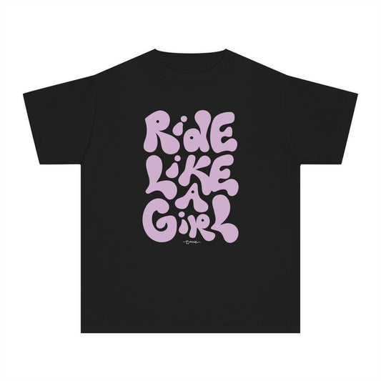 'Ride Like a Girl' Youth Cotton T-Shirt