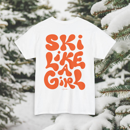 'Ski Like A Girl' Classic Cotton Tee