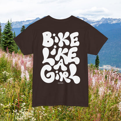 'Bike Like A Girl' Classic Cotton T-Shirt