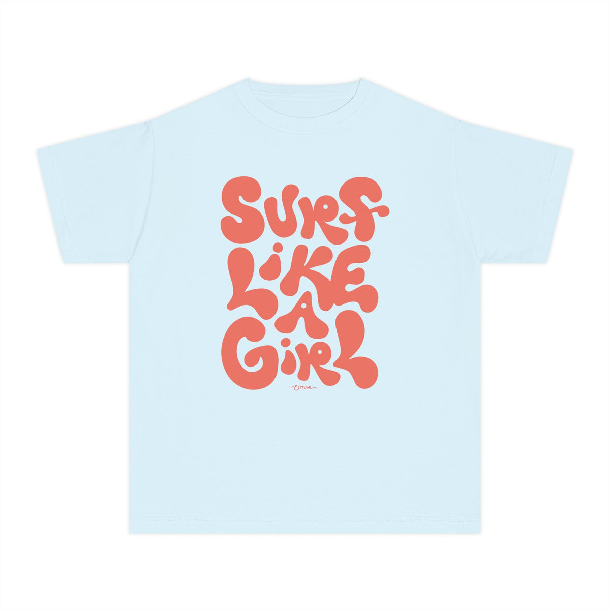 'Surf Like a Girl' Youth Cotton T-Shirt
