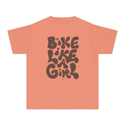 'Bike Like a Girl' Youth Cotton T-Shirt