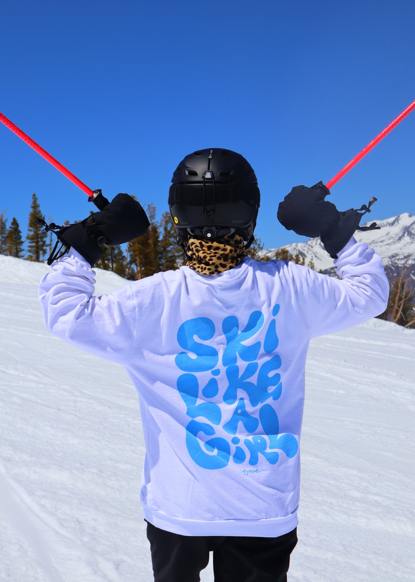 'Ski Like A Girl' Sustainable Cotton Sweatshirt
