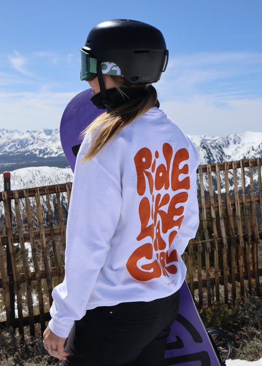 'Ride Like A Girl' Sustainable Cotton Crewneck