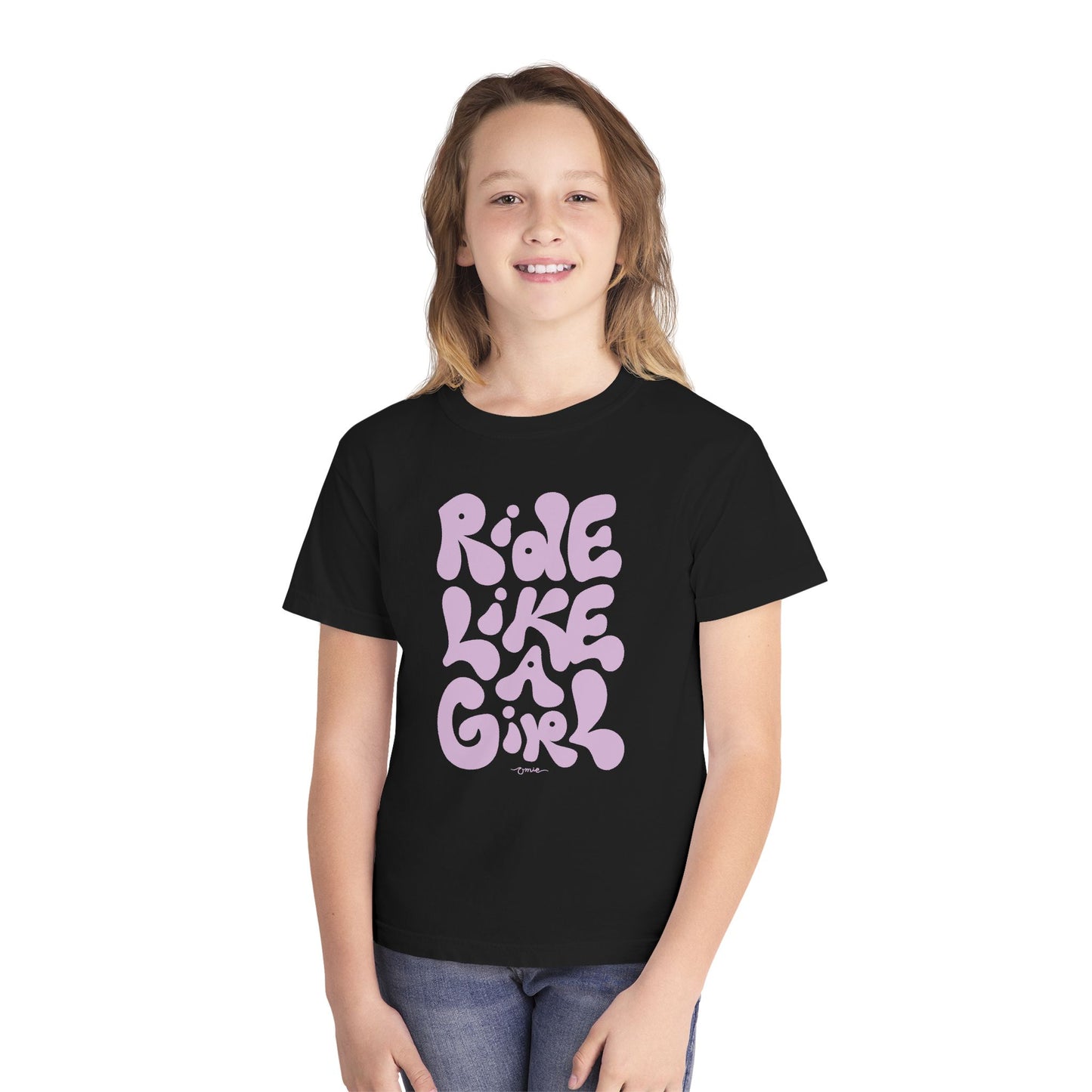 'Ride Like a Girl' Youth Cotton T-Shirt