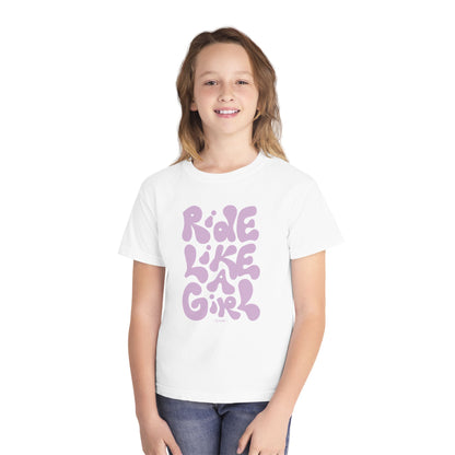 'Ride Like a Girl' Youth Cotton T-Shirt