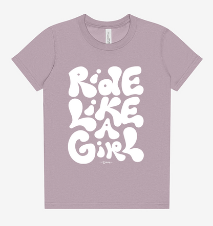 'Ride Like a Girl' Youth Cotton T-Shirt