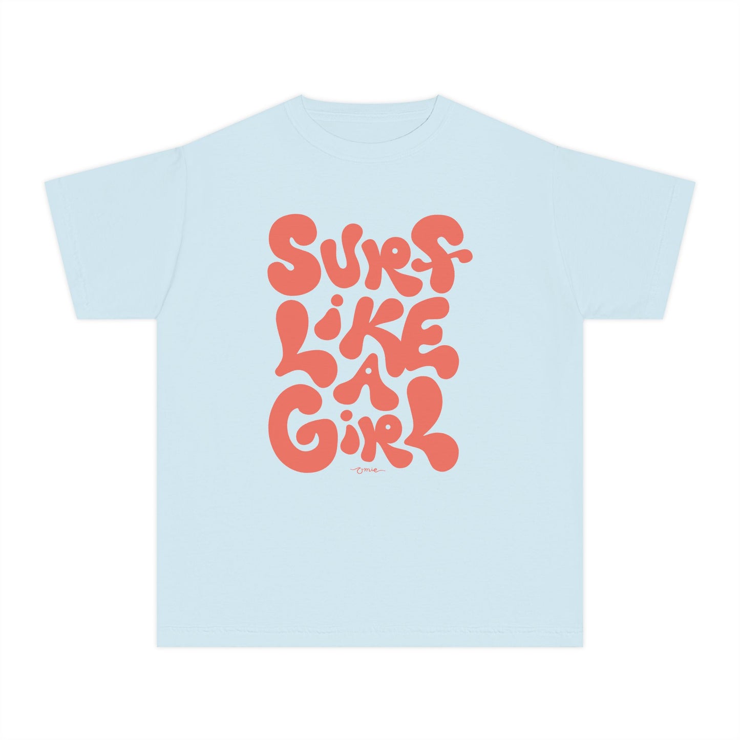 'Surf Like a Girl' Youth Cotton T-Shirt