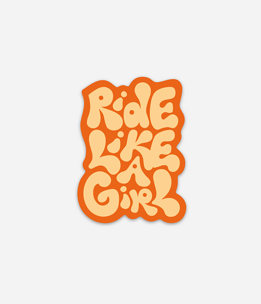 'Ride Like A Girl' Weatherproof Sticker