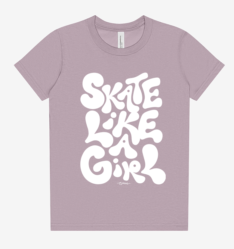 'Skate Like a Girl' Youth Cotton T-Shirt
