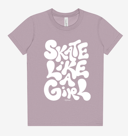 'Skate Like a Girl' Youth Cotton T-Shirt