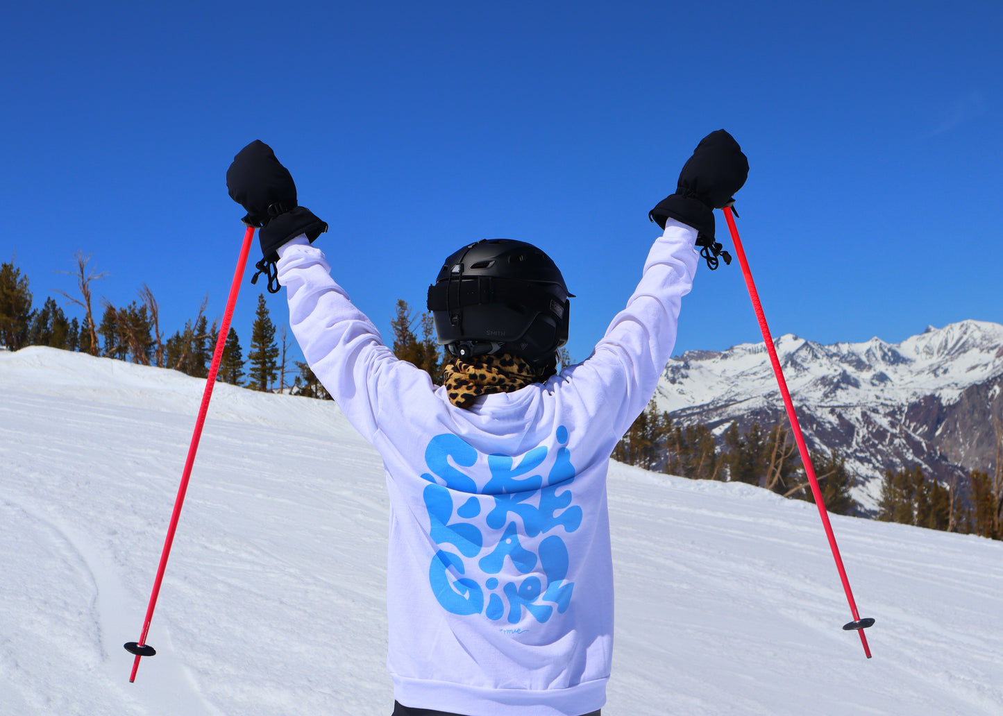 'Ski Like A Girl' Sustainable Recycled Cotton Sweatshirt