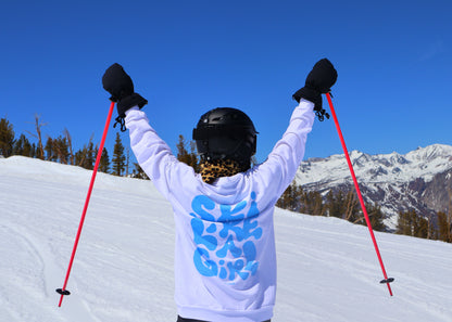 'Ski Like A Girl' Sustainable Recycled Cotton Sweatshirt