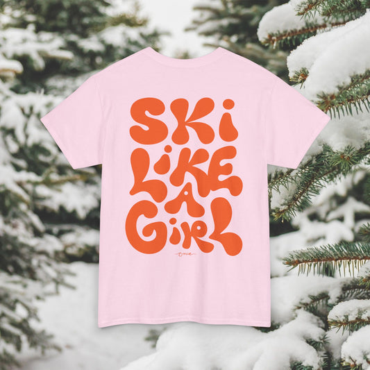 'Ski Like A Girl' Classic Cotton T-Shirt
