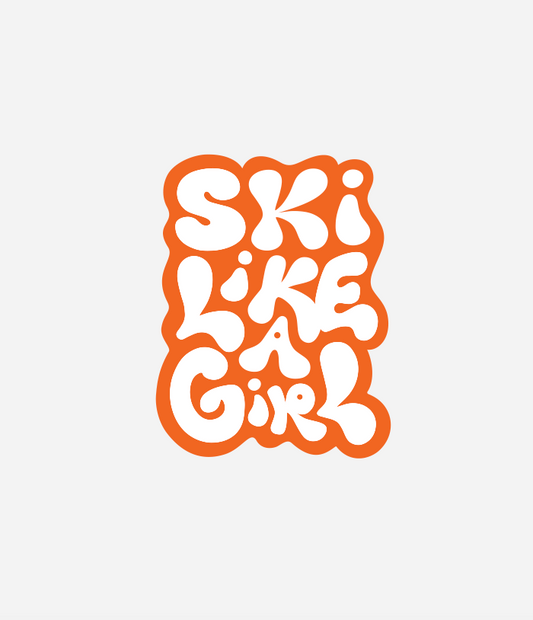 'Ski Like A Girl' Weatherproof Sticker