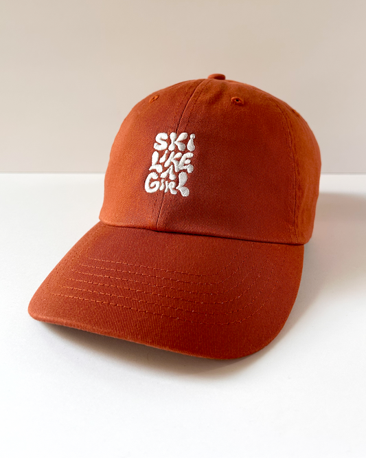 'Ski Like A Girl' Classic Cotton Hat