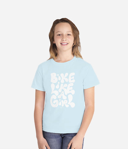 'Bike Like a Girl' Youth Cotton T-Shirt