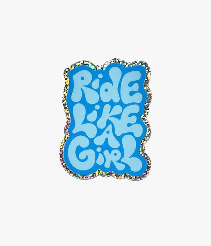 'Ride Like A Girl' Weatherproof Sticker