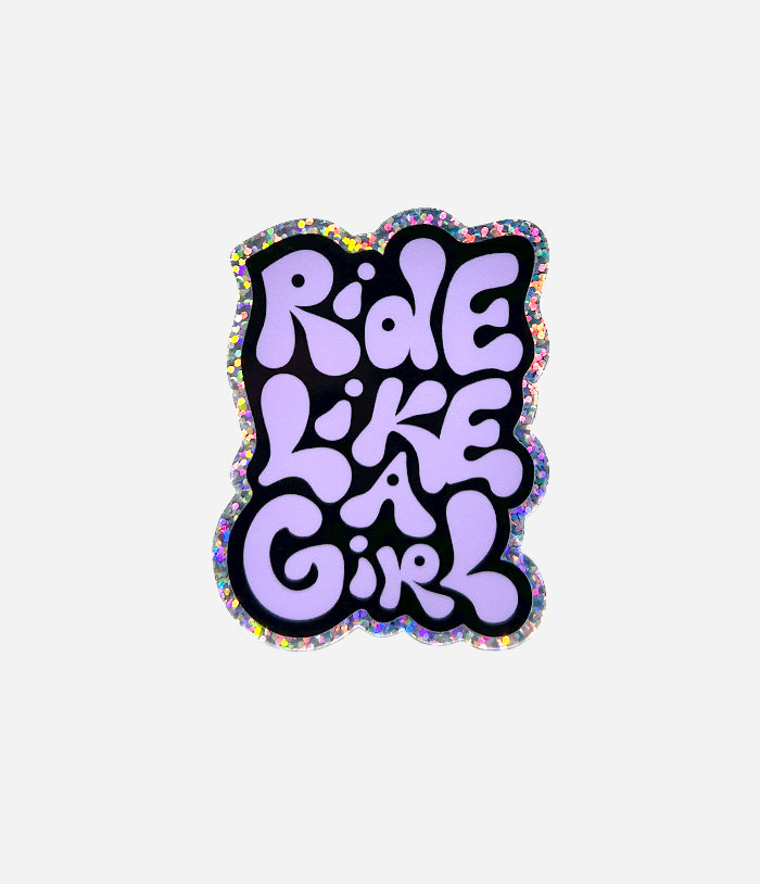 'Ride Like A Girl' Weatherproof Sticker