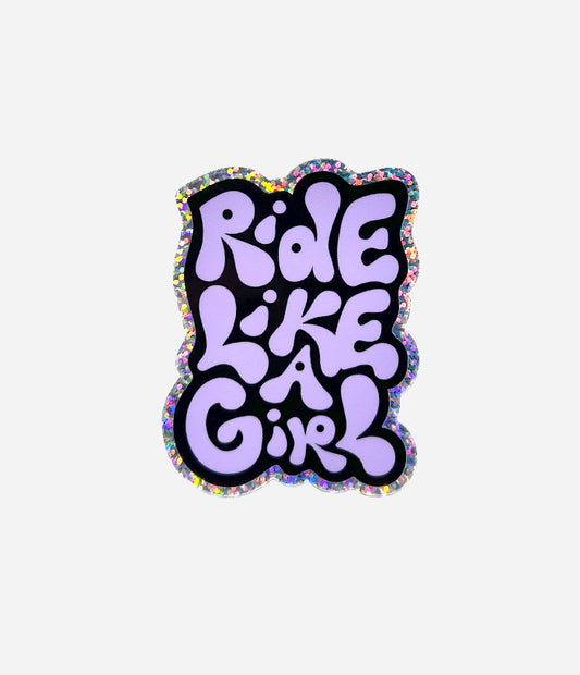 'Ride Like A Girl' Weatherproof Sticker