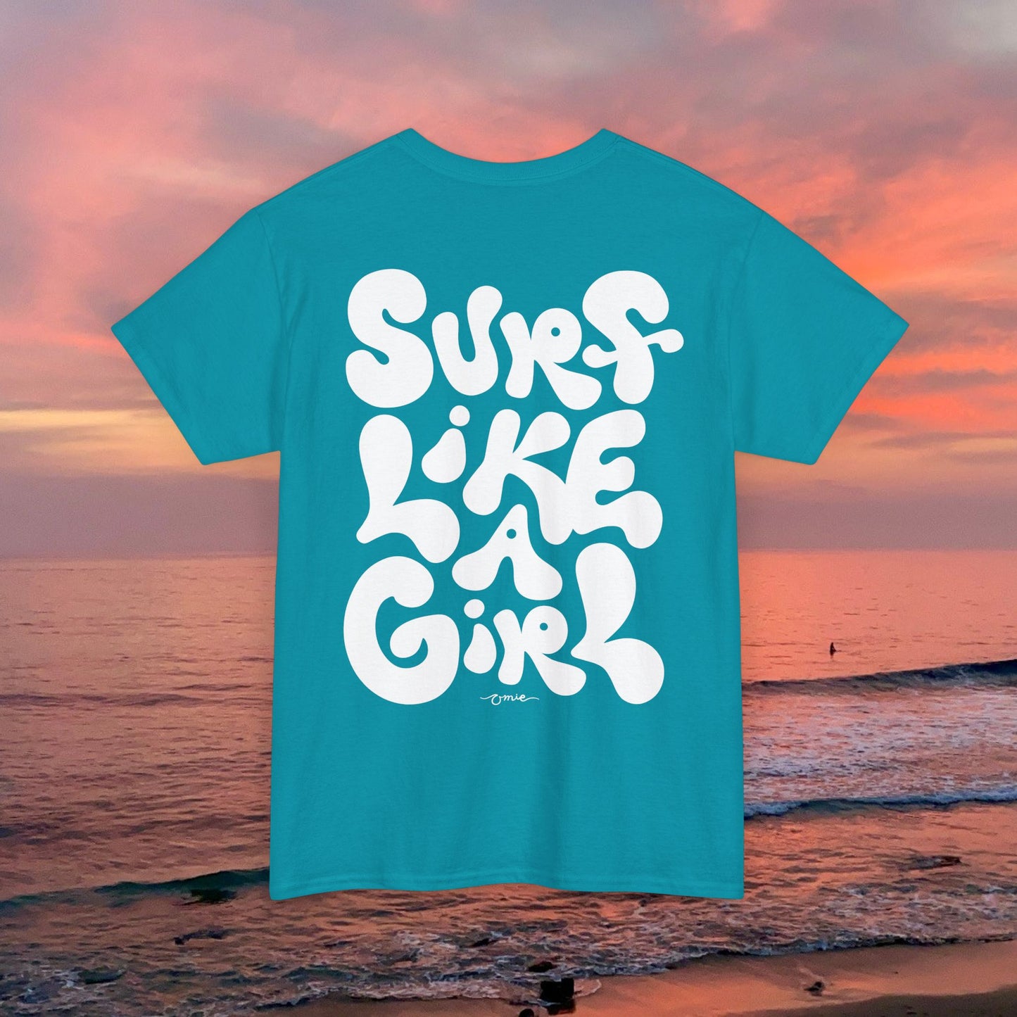 'Surf Like A Girl' Classic Cotton T-Shirt
